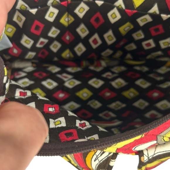 Vera Bradley Libby Puccini Brown Red Crossbody Bag Purse Psychedelic Retired - Picture 7 of 11
